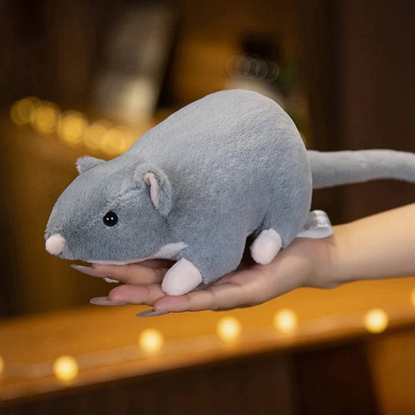Planet Gates gray / CHINA / 32cm 32cm New Mini Soft Plush Simulation Mouse Plushie Doll Stuffed Rat Plush Animal Toy Mascot Peluche Mouse Doll for Pet