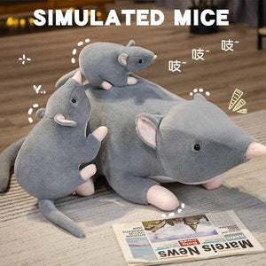 Planet Gates gray / CHINA / 32cm 32cm New Mini Soft Plush Simulation Mouse Plushie Doll Stuffed Rat Plush Animal Toy Mascot Peluche Mouse Doll for Pet