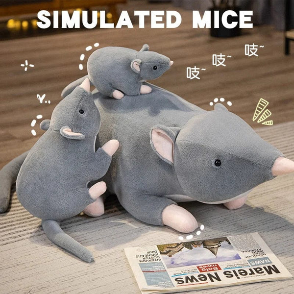 Planet Gates gray / CHINA / 32cm 32cm New Mini Soft Plush Simulation Mouse Plushie Doll Stuffed Rat Plush Animal Toy Mascot Peluche Mouse Doll for Pet
