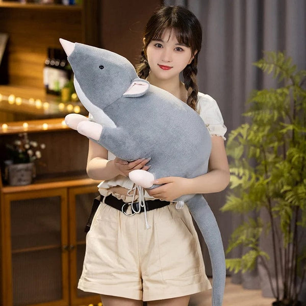 Planet Gates gray / CHINA / 32cm 32cm New Mini Soft Plush Simulation Mouse Plushie Doll Stuffed Rat Plush Animal Toy Mascot Peluche Mouse Doll for Pet
