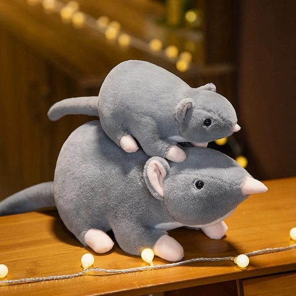 Planet Gates gray / CHINA / 32cm 32cm New Mini Soft Plush Simulation Mouse Plushie Doll Stuffed Rat Plush Animal Toy Mascot Peluche Mouse Doll for Pet