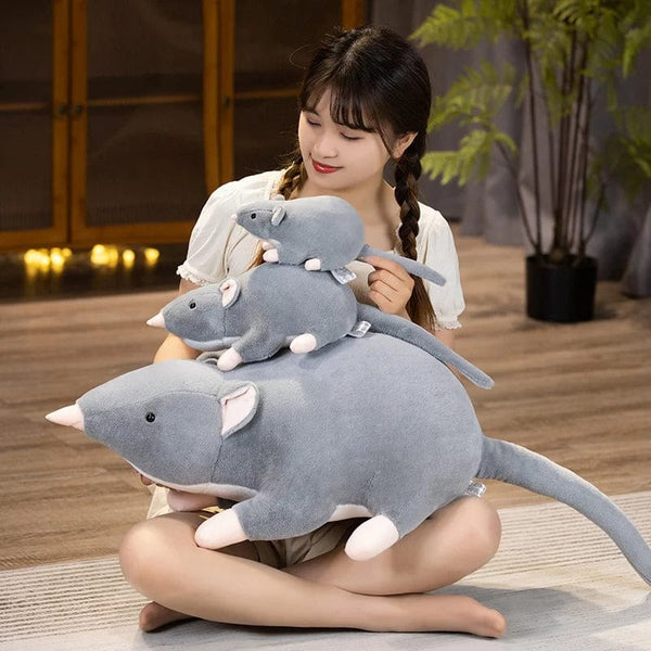 Planet Gates gray / CHINA / 32cm 32cm New Mini Soft Plush Simulation Mouse Plushie Doll Stuffed Rat Plush Animal Toy Mascot Peluche Mouse Doll for Pet
