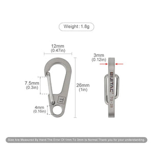 Planet Gates Gray / CHINA Small Titanium Alloy Keychain Belt Buckle Multi-function Car Key Chain Outdoor Tool Accessories EDC