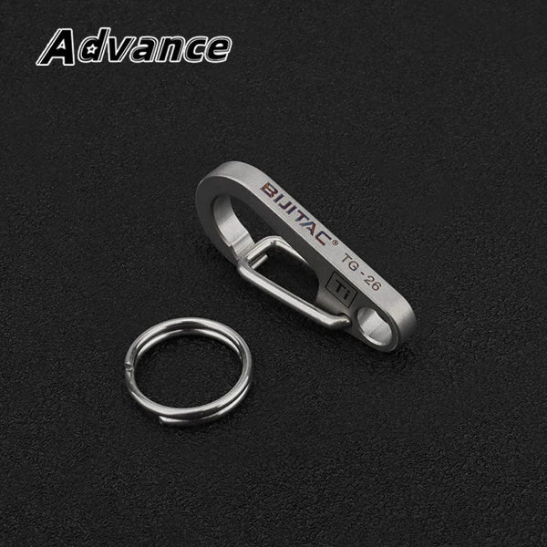 Planet Gates Gray / CHINA Small Titanium Alloy Keychain Belt Buckle Multi-function Car Key Chain Outdoor Tool Accessories EDC