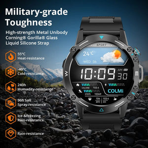 Planet Gates GRAY COLMI M42 Smartwatch 1.43'' AMOLED Display 100 Sports Modes Voice Calling Smart Watch Men Women Military Grade Toughness Watch