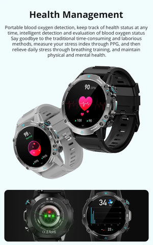 Planet Gates GRAY COLMI M42 Smartwatch 1.43'' AMOLED Display 100 Sports Modes Voice Calling Smart Watch Men Women Military Grade Toughness Watch