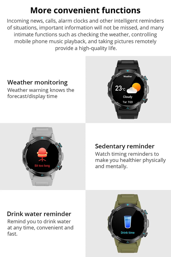 Planet Gates GRAY COLMI M42 Smartwatch 1.43'' AMOLED Display 100 Sports Modes Voice Calling Smart Watch Men Women Military Grade Toughness Watch