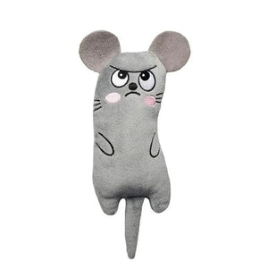 Planet Gates GRAY Cute Cat Toys Funny Interactive Plush Cat Toy Mini Teeth Grinding Catnip Toys Kitten Chewing Squeaky Toy Pets Accessories