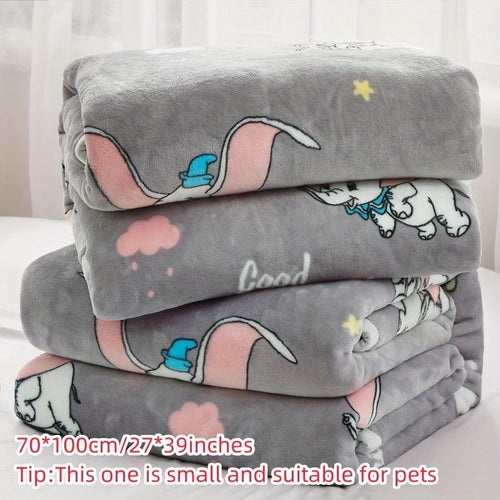 Planet Gates Gray-elephant / 70cm*100cm 1pc Print Personality Flannel Blanket, Soft Warm Throw Blanket Nap Blanket For Couch Sofa Office Bed Camping Travel, Multi-purpose Gift Blanket For All Season
