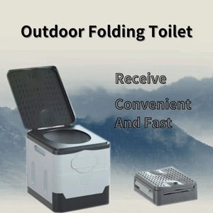 Planet Gates gray Folding Toilet, Portable, Collapsible, Anti-Odor Storage Box, Car Toilet, Adult Self-Driving Travel Emergency Toilet