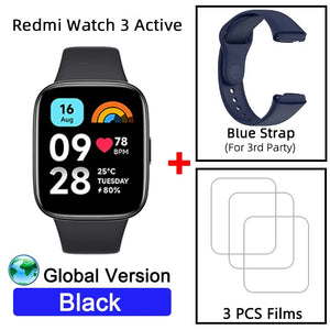 Planet Gates Gray n blue strap / CHINA Global Version Xiaomi Redmi Watch 3 Active 1.83" Display 5ATM Waterproof Bluetooth Phone Call 100+ Sport Modes New Arrivals