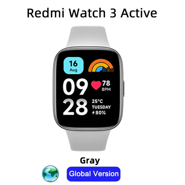 Planet Gates Gray n blue strap / CHINA Global Version Xiaomi Redmi Watch 3 Active 1.83" Display 5ATM Waterproof Bluetooth Phone Call 100+ Sport Modes New Arrivals