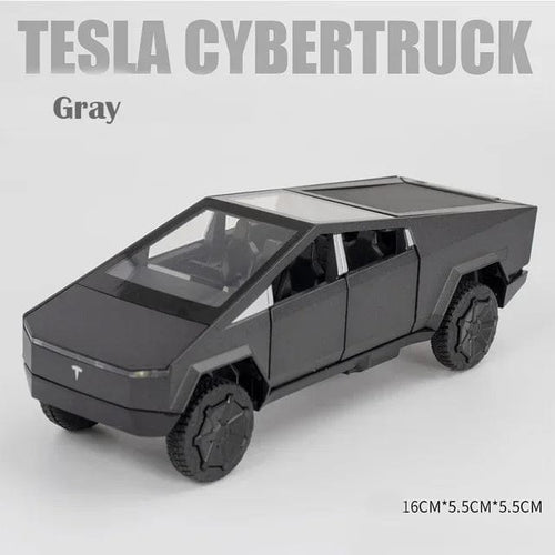Planet Gates Gray no box 1:32 Tesla Cybertruck Pickup Alloy Car Model Diecast Toy Vehicle Sound And Light Simitation For Children Christmas Gift Boy Toys