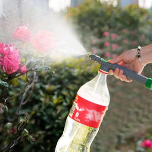 Planet Gates Gray paragraph Gardening Watering Sprayer Beverage Bottle Watering Can High Pressure Small Manual Pressure Adjustable Spray Head