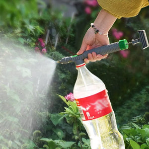 Planet Gates Gray paragraph Gardening Watering Sprayer Beverage Bottle Watering Can High Pressure Small Manual Pressure Adjustable Spray Head