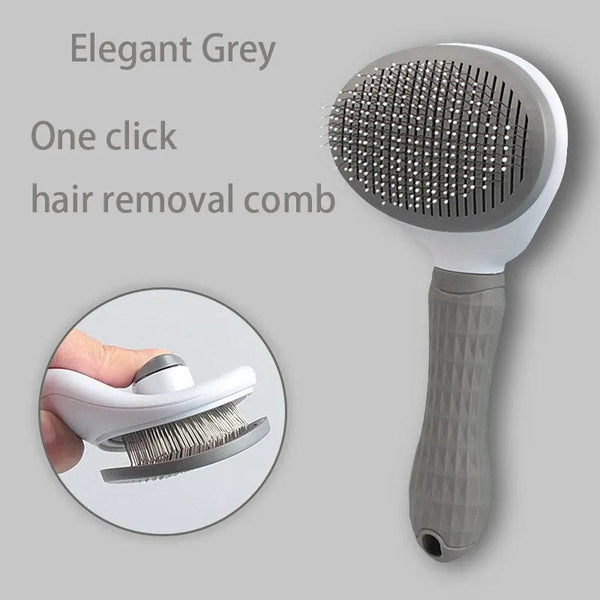 Planet Gates GRAY Pet Dog Hair Brush Cat Comb Pet Hair Remover Brush for Dogs Cats Puppy Kitten Grooming Tools Dogs Accessories Pet Supplies