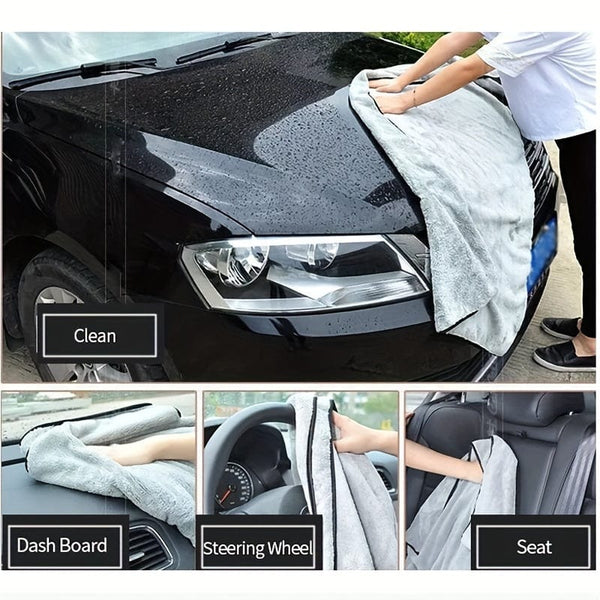 Planet Gates Gray Ultra Hygroscopic Car Cleaning Cloth High-quality Ultrafine Fiber Towel Washing And Cleaning Car