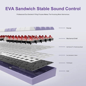 Planet Gates Gray-Wired / Brown Switch AJAZZ AK680 65% Gaming Mechanical Keyboard Wired Wireless Bluetooth Gamer Keyboard Hot Swap Custom Keycap Gasket for Pc Laptop