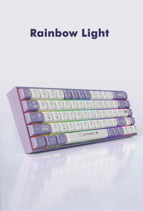 Planet Gates Gray-Wired / Brown Switch AJAZZ AK680 65% Gaming Mechanical Keyboard Wired Wireless Bluetooth Gamer Keyboard Hot Swap Custom Keycap Gasket for Pc Laptop