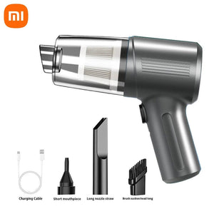 Planet Gates Gray Xiaomi Cordless Car Vacuum Cleaner Multifunctional Portable 98000000 High-Power Suction And Blowing Dual-Use For Dry And Wet