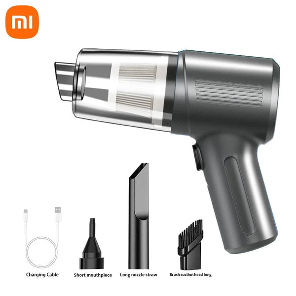 Planet Gates Gray Xiaomi Cordless Car Vacuum Cleaner Multifunctional Portable 98000000 High-Power Suction And Blowing Dual-Use For Dry And Wet