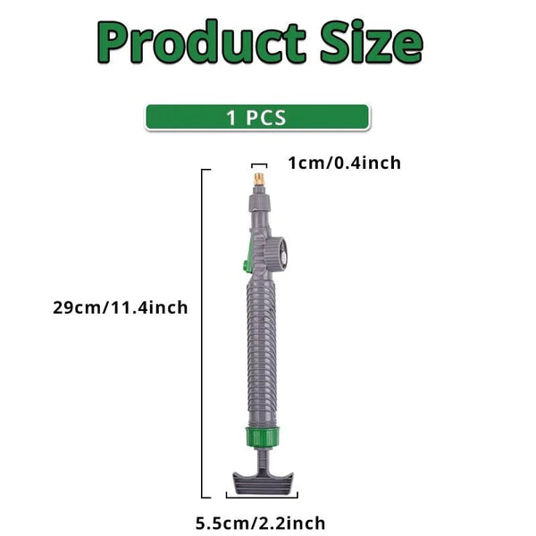 Planet Gates Grayish green Adjustable Pull Out Type Beverage Bottle Spray Watering Nozzle Watering Can Pressure Atomizing Nozzle Gardening Tools