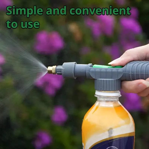 Planet Gates Grayish green Adjustable Pull Out Type Beverage Bottle Spray Watering Nozzle Watering Can Pressure Atomizing Nozzle Gardening Tools