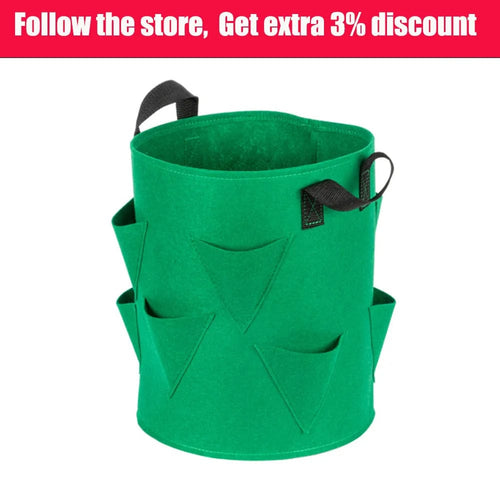 Planet Gates Green / 10 Gallons 40x35cm Multi-Mouth Grow Bag 5/7/10 Gallons Strawberry Tomato Planting Bags Reusable Gardens Balconies Flower Herb Planter