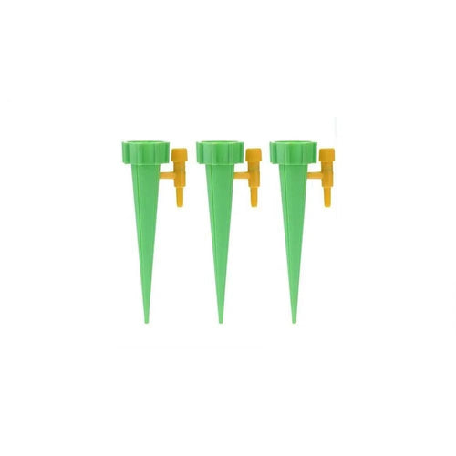 Planet Gates Green 10 Packs, Self Plant Watering Spikes Auto Drippers Irrigation Devices Vacation Automatic Plants Water System With Adjustable