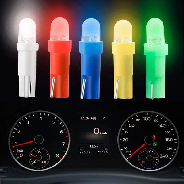Planet Gates green 10 PCS of T5 1 LED 12V Ceramic Dashboard Gauge Instrument Ceramic Car Auto Side Wedge Light Lamp Bulb