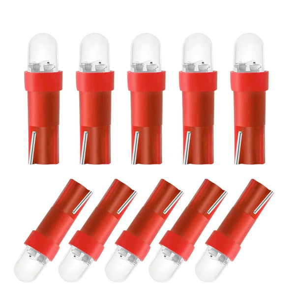 Planet Gates green 10 PCS of T5 1 LED 12V Ceramic Dashboard Gauge Instrument Ceramic Car Auto Side Wedge Light Lamp Bulb