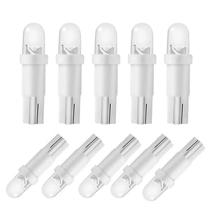 Planet Gates green 10 PCS of T5 1 LED 12V Ceramic Dashboard Gauge Instrument Ceramic Car Auto Side Wedge Light Lamp Bulb