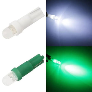 Planet Gates green 10 PCS of T5 1 LED 12V Ceramic Dashboard Gauge Instrument Ceramic Car Auto Side Wedge Light Lamp Bulb