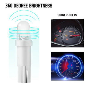 Planet Gates green 10 PCS of T5 1 LED 12V Ceramic Dashboard Gauge Instrument Ceramic Car Auto Side Wedge Light Lamp Bulb