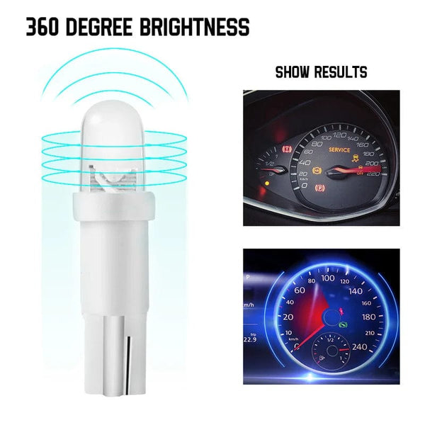 Planet Gates green 10 PCS of T5 1 LED 12V Ceramic Dashboard Gauge Instrument Ceramic Car Auto Side Wedge Light Lamp Bulb