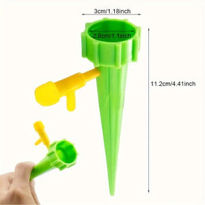 Planet Gates Green / 10pcs 10pcs, Lazy Flower Waterer, Automatic Irrigation, Pot Waterer, Automatic Plants Water System With Adjustable Control Valve Switch, Watering Sprinkler Nozzle, Flower Watering Device, Gardening & Lawn Supplies