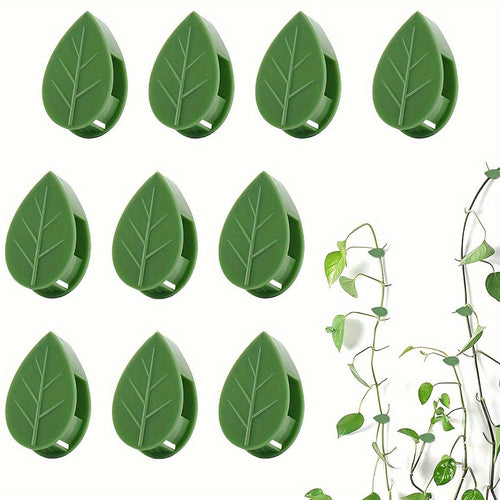 Planet Gates Green 10pcs, Plant Climbing Wall Fixture Clips, Self-adhesive Plant Fixing Hook, Sticky Plant Fixing Clip For Plant Garden Pothos Vine Decoration