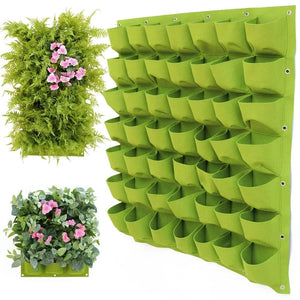 Planet Gates Green 12 Pockets NEW Wall Hanging Pockets Planting Bags Flower Pot Home Garden Grow Bag Garden Planter Vertical Suculentas Plant Pot Home Decor