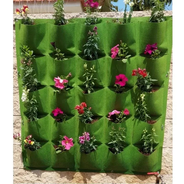 Planet Gates Green 12 Pockets NEW Wall Hanging Pockets Planting Bags Flower Pot Home Garden Grow Bag Garden Planter Vertical Suculentas Plant Pot Home Decor