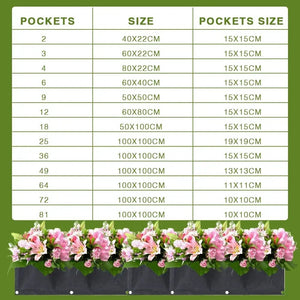 Planet Gates Green 12 Pockets NEW Wall Hanging Pockets Planting Bags Flower Pot Home Garden Grow Bag Garden Planter Vertical Suculentas Plant Pot Home Decor