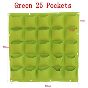 Planet Gates Green 12 Pockets NEW Wall Hanging Pockets Planting Bags Flower Pot Home Garden Grow Bag Garden Planter Vertical Suculentas Plant Pot Home Decor