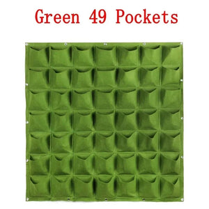 Planet Gates Green 12 Pockets NEW Wall Hanging Pockets Planting Bags Flower Pot Home Garden Grow Bag Garden Planter Vertical Suculentas Plant Pot Home Decor