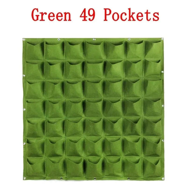 Planet Gates Green 12 Pockets NEW Wall Hanging Pockets Planting Bags Flower Pot Home Garden Grow Bag Garden Planter Vertical Suculentas Plant Pot Home Decor