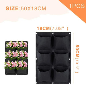 Planet Gates Green 12 Pockets NEW Wall Hanging Pockets Planting Bags Flower Pot Home Garden Grow Bag Garden Planter Vertical Suculentas Plant Pot Home Decor
