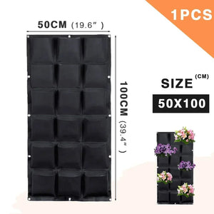 Planet Gates Green 12 Pockets NEW Wall Hanging Pockets Planting Bags Flower Pot Home Garden Grow Bag Garden Planter Vertical Suculentas Plant Pot Home Decor