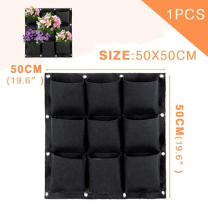 Planet Gates Green 12 Pockets NEW Wall Hanging Pockets Planting Bags Flower Pot Home Garden Grow Bag Garden Planter Vertical Suculentas Plant Pot Home Decor