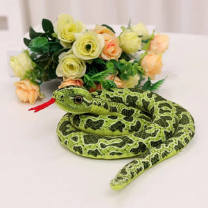 Planet Gates green / 120cm Simulated Python Snake Plush Toy Giant Boa Cobra Long Stuffed Snake Plushie Pillow Children Boys Gift Home Decoration