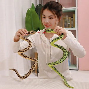 Planet Gates green / 120cm Simulated Python Snake Plush Toy Giant Boa Cobra Long Stuffed Snake Plushie Pillow Children Boys Gift Home Decoration