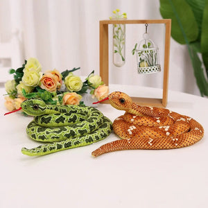 Planet Gates green / 120cm Simulated Python Snake Plush Toy Giant Boa Cobra Long Stuffed Snake Plushie Pillow Children Boys Gift Home Decoration
