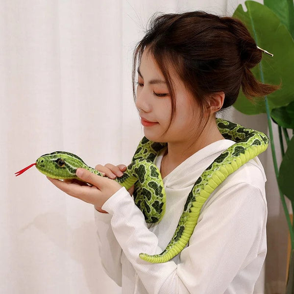 Planet Gates green / 120cm Simulated Python Snake Plush Toy Giant Boa Cobra Long Stuffed Snake Plushie Pillow Children Boys Gift Home Decoration